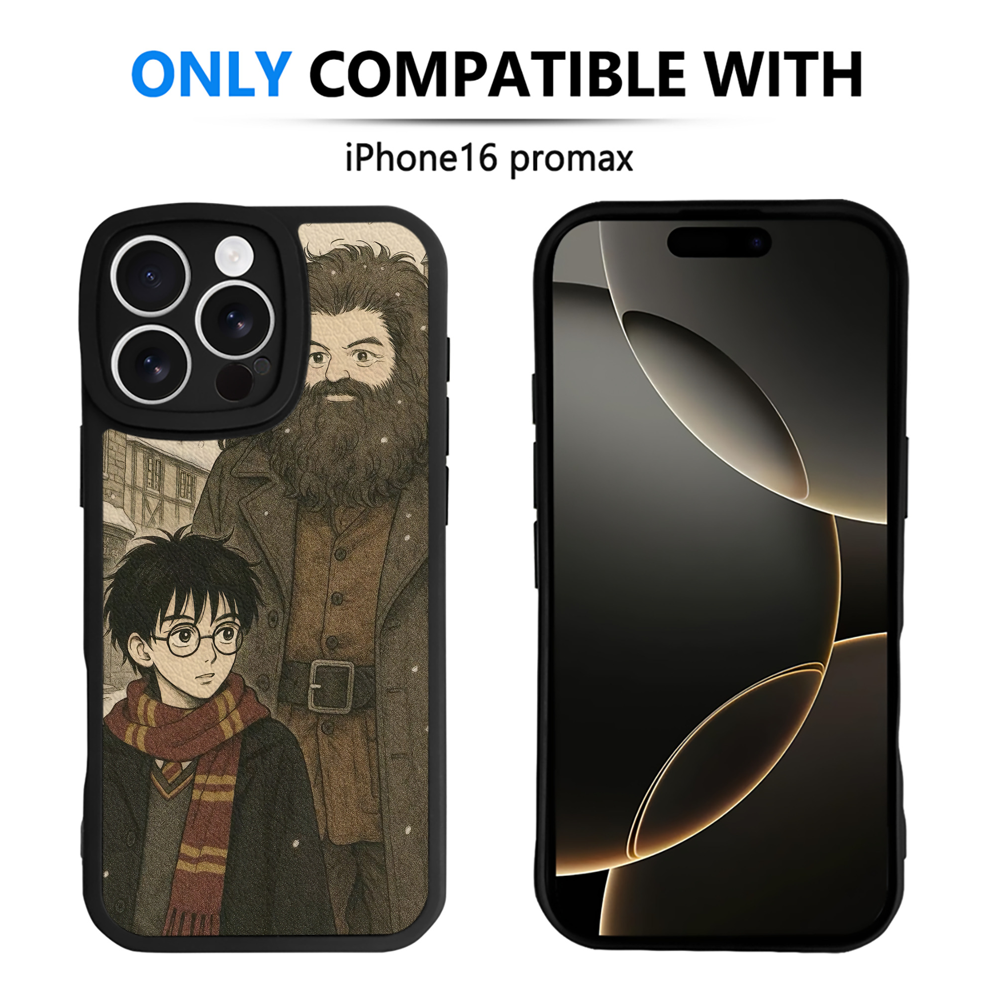 （画像用） Harry Potter ハリー・ポッターシリーズ 【iPhone 16シリーズ対応】シリコンスマホケース（レザー調） 材質：シリコン